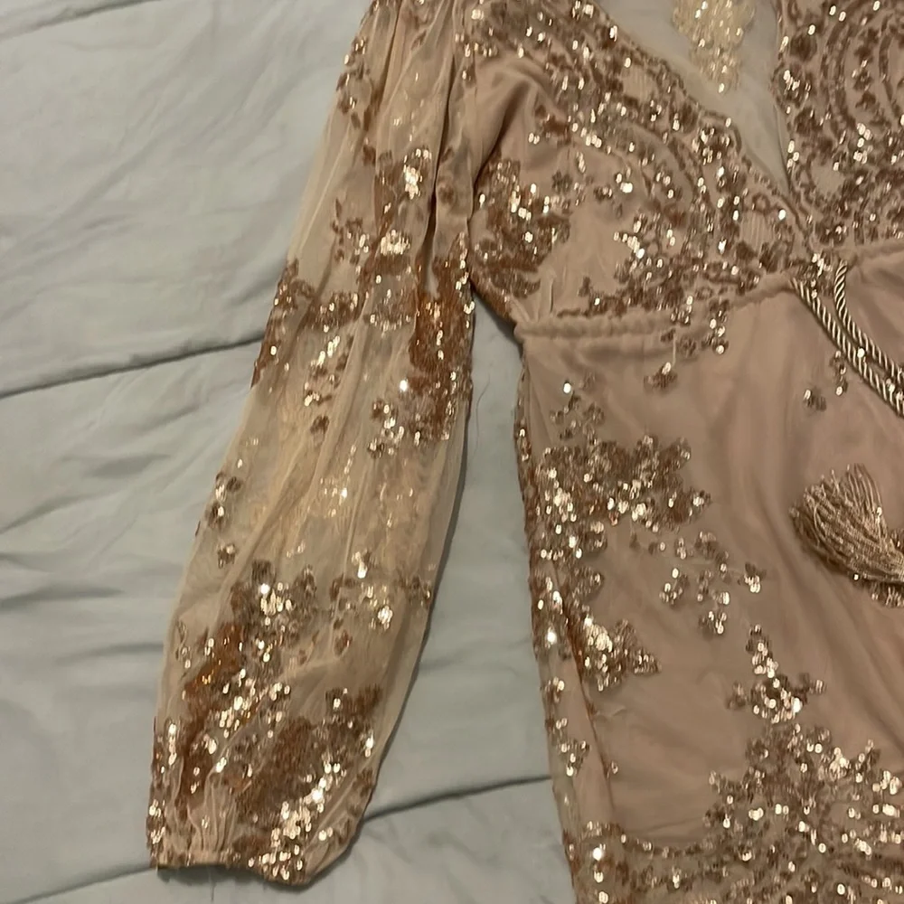 Pink sequin romper - Picture 2 of 3